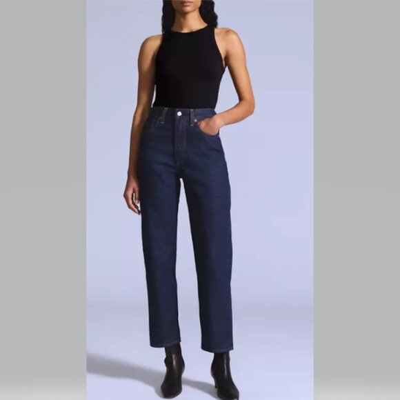 Levis Blue Tab Japanese Selvedge Column Women's Jeans MOJ Rinse Dark Wash NWT - Picture 1 of 7